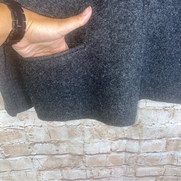 Eileen Fisher Gray Wool Bomber Jacket Size Medium - Picture 4 of 8